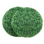 Arbres topiaires artificiels en buis - duoku - fausses plantes en forme de boule - 20 po de haut - 2 ...