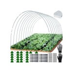 Arceaux de serre tunnel de jardin kit diy 18 tiges en fibre de verre avec accessoires pour mini serre ...