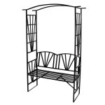 Arche arceau rosier treillis de jardin support pour plantes grimpantes avec banc helloshop26 2008081 Arche arceau rosier treillis de jardin support pour plantes grimpantes avec banc helloshop26 2008081