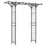 Arche de jardin en m�tal rev�tu de poudre 208 x 52 x 208 cm pour plantes grimpantes d�corative et el�gante ...