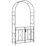 Arche de jardin portillon treillis style fer forg� m�tal epoxy noir