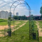 Arche jardin treillis plantes grimpantes arche m�tal durable ext�rieur mariage c�r�monie f�te plantes ...