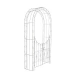 Arche pour plantes grimpantes en m�tal blanc antique