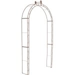 Arche a rosiers d�corative en m�tal thermolaqu� marron vieilli support pour plantes grimpantes 10 0008925 ...