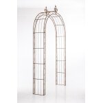 Arche a rosiers pour jardin revtue de fer hauteur 260 cm marron vieilli mdj10118