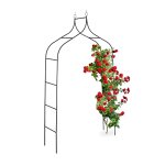 Arche a rosier en m�tal, portail pour jardin, hxlxp: 255 x 140 x 38 cm, tuteur pour plantes grimpantes, ...