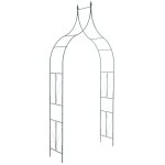 Arche a rosiers support pour plantes grimpantes d�coration jardin 215x37 cm en m�tal vert 10 0003860