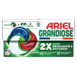 Ariel grandiose pods, lessive liquide en capsules 21 lavages, original 2 actions ; d�tachante et anti ...