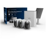 Arlo ultra cam�ra de s�curit� 3 4k, kit de 3 cam�ras avec panneau solaire