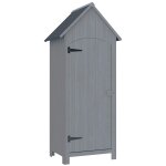Armoire abri de jardin remise pour outils 3 etag�res porte loquet toit pente bitum� dim. 77l x 54l x ...