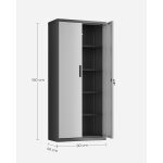 Armoire de classement multi - usages, 5 niveaux, double porte, serrure  outils, tagres rglables, ...