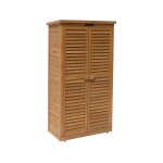 Armoire de jardin space - 87 x 46. 5 x 160 cm - marron