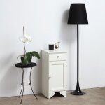 Armoire avec tiroir et porte cm. 33, 5 h 80 blanc decape lavande