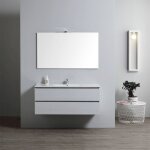 Armoire de toilette avec lavabo integre 120 cm avec miroir serie berlin