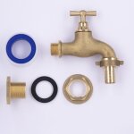 Aroz kit cuve plastique raccord traversee cuve m�le 3 / 4'' + robinet clapet m�le 1 / 2