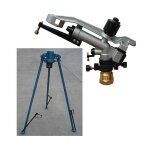 Arroseur agricole 2'' duplex mtal. canon d'arrosage. angle d'arrosage rglable. porte 20  43m + trpied ...
