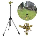 Arroseur a percussion sur base de trépied rétractable, arroseur d'eau en alliage rapalloy pour cour, ... Arroseur a percussion sur base de trépied rétractable, arroseur d'eau en alliage rapalloy pour cour, ...