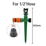 Arroseur rotatif pour pelouse de jardin, buse de dispersion  filetage mle de, arrosage rotatif automatique ...