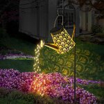 Arrosoir solaire ext�rieur guirlandes lumineuses, r�tro m�tal avec 60 led, d�coration jardin etanche ...