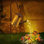 Arrosoir solaire avec lumires, arrosoir avec guirlande led, arrosoir en mtal tanche avec crochet, ...