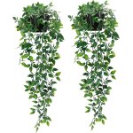Artificial hanging plants, 2 pack fake hanging plants with pot, artificial ivy vine decor for home decoration, ... Artificial hanging plants, 2 pack fake hanging plants with pot, artificial ivy vine decor for home decoration, ...
