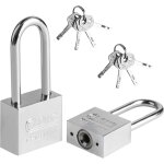 Asas - lot de 2 cadenas a anse longue avec cls, cadenas robuste avec cls, cadenas a cl d'extrieur ...