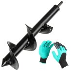 Aselected mèche tarière pour perceuse jardin foreuse Ø 100mm + gants, jardin tarière pour perceuse électrique ... Aselected mèche tarière pour perceuse jardin foreuse Ø 100mm + gants, jardin tarière pour perceuse électrique ...