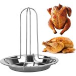 Asfasfq - 1 pices grill poulet rack acier inoxydable support  poulet vertical rtissoire  poulet rtissoire ...