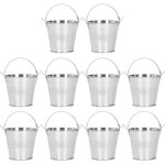 Asfasfq - lot de 10 mini jardinires en seau en mtal, jardinires suspendues en pot de fleurs pour balcon, ...