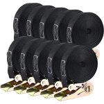 Asfasfq - 10 pcs 800 kg sangle à cliquet, sangle d'arrimage avec tendeur, sangle de serrage en polyester, ... Asfasfq - 10 pcs 800 kg sangle à cliquet, sangle d'arrimage avec tendeur, sangle de serrage en polyester, ...