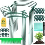 Asfasfq - 10 pices tuteurs pour plantes, 25 * 60cm demi rond supports de plantes rglables, tuteurs ...
