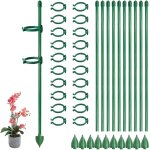 Asfasfq - lot de 10 piquets pour plantes de 30 cm - réglables - avec 20 clips et 10 ancrages au sol - ... Asfasfq - lot de 10 piquets pour plantes de 30 cm - réglables - avec 20 clips et 10 ancrages au sol - ...