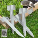 Asfasfq - lot de 10 supports de traverses de chemin de fer en mtal pour bordure de jardin, fixations ...