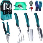 Asfasfq - lot de 12 outils de jardinage - sac de rangement pratique et poigne antidrapante - cadeau ...