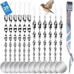 Asfasfq - 12 pices anti oiseaux 30cm avec bande rpulsive oiseaux 50m, rflchissantes epouvantail repulsif ...