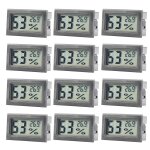 Asfasfq - lot de 12 thermomtres numriques d'intrieur - mini thermomtre d'intrieur - thermomtre ...