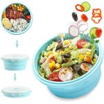 Asfasfq - 1200ml bol pliable camping, boîte à lunch pliante en silicone rond rétractable récipients alimentair ... Asfasfq - 1200ml bol pliable camping, boîte à lunch pliante en silicone rond rétractable récipients alimentair ...