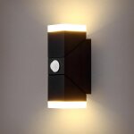 Asfasfq - 12w applique exterieure detecteur de mouvement, ip65 etanche lampe led murale avec detection, ...