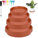 Asfasfq - 16 pièces soucoupes pour plantes, 11 / 15 / 17 / 20cm fleur plastique soucoupes pots avec 18 ... Asfasfq - 16 pièces soucoupes pour plantes, 11 / 15 / 17 / 20cm fleur plastique soucoupes pots avec 18 ...