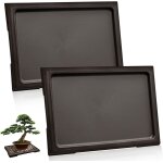 Asfasfq - lot de 2 bacs à bonsaï bacs d'humidité, bacs drainage carrés en plastique pour pots fleurs, ... Asfasfq - lot de 2 bacs à bonsaï bacs d'humidité, bacs drainage carrés en plastique pour pots fleurs, ...
