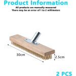Asfasfq - lot de 2 balais en fil d'acier de 30 cm avec support en mtal robuste pour manche en bois, ...