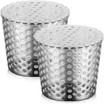 Asfasfq - lot de 2 gouttires en acier inoxydable 90 - 110 mm grille de protection pour tuyaux de descente ...