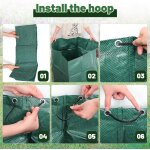 Asfasfq - lot de 2 grands sacs de jardin de 500 l avec poignes, sacs  dchets de jardin, sacs verts ...