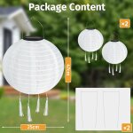 Asfasfq - lot de 2 lampions solaires de 25 cm pour l'extérieur - résistant aux intempéries - led solaire ... Asfasfq - lot de 2 lampions solaires de 25 cm pour l'extérieur - résistant aux intempéries - led solaire ...