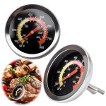 Asfasfq - lot de 2 manomtres de temprature pour barbecue - cadran de 52 mm - thermomtre  charbon ...