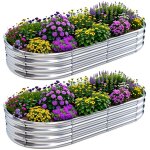 Asfasfq - 2 pcs jardinire surleve en mtal 1809029 cm potager surlev en galvanis pour lgumes, ...
