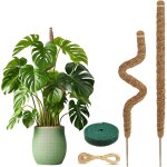 Asfasfq - 2 pcs monstera tuteur, long plante tuteur coco support pour plante grimpante, tuteur flexible ...