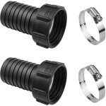 Asfasfq - 2 pièces adaptateur ibc s60x6 (60 mm) vers embout de tuyau, filetage femelle vers embout 50 ... Asfasfq - 2 pièces adaptateur ibc s60x6 (60 mm) vers embout de tuyau, filetage femelle vers embout 50 ...