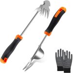 Asfasfq - 2 pice dsherbeur manuel en acier inoxydable, arrache pissenlit, arrache mauvaise herbe, extracteur ...