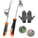 Asfasfq - 2 pice dsherbeur manuel, arrache pissenlit, arrache mauvaise herbe en acier inoxydable, extracteur ...
